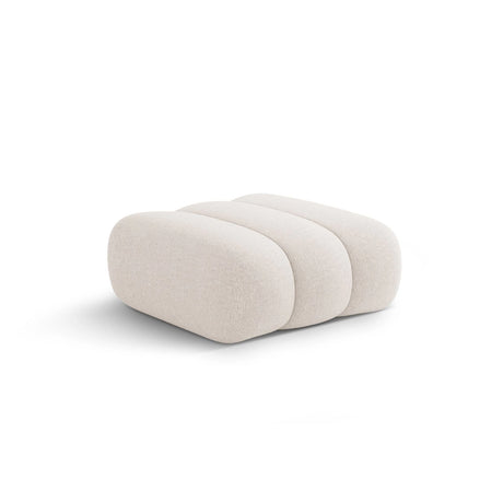 Koge Pouf aus Chenille in Hellbeige (Eden 2 Pearl), 95x95x40 cm von Cosmopolitan Design – Bild 4