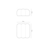 Koge Pouf aus Chenille in Marineblau (Eden 16 Deep Blue), 95x95x40 cm von Cosmopolitan Design – Bild 3