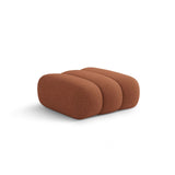 Koge Pouf aus Chenille in Ziegelstein (Eden 10 Terra), 95x95x40 cm von Cosmopolitan Design – Bild 4