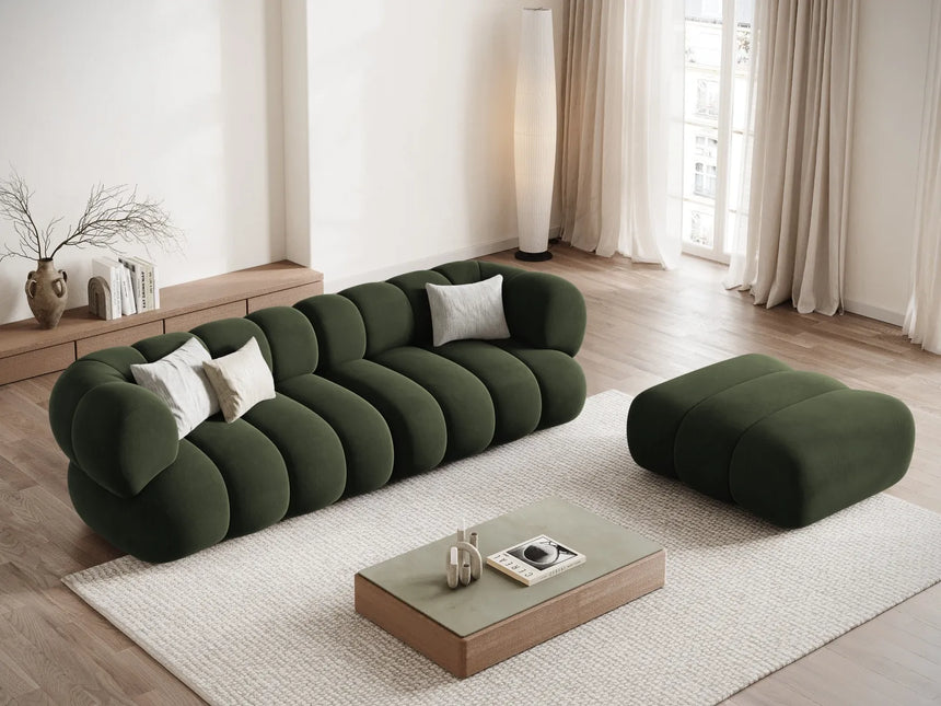 Koge Pouf aus Samt in Grün (Vogue 11), 95x95x40 cm von Cosmopolitan Design – Bild 2