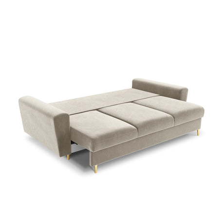 Kyoto 3-Sitzer Sofa mit Schlaffunktion und Stauraum, aus Samt, 235x100x88 cm von Cosmopolitan Design – Bild 5