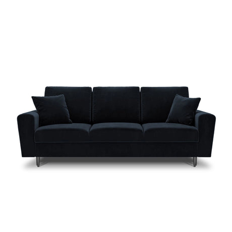 Kyoto 3-Sitzer Sofa mit Schlaffunktion und Stauraum, aus Samt in Dunkelblau (Riviera 79), 235x100x88 cm von Cosmopolitan Design – Bild 3
