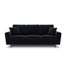 Kyoto 3-Sitzer Sofa mit Schlaffunktion und Stauraum, aus Samt in Dunkelblau (Riviera 79), 235x100x88 cm von Cosmopolitan Design – Bild 3