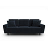 Kyoto 3-Sitzer Sofa mit Schlaffunktion und Stauraum, aus Samt in Dunkelblau (Riviera 79), 235x100x88 cm von Cosmopolitan Design – Bild 1