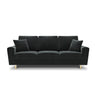 Kyoto 3-Sitzer Sofa mit Schlaffunktion und Stauraum, aus Samt in Dunkelgrau (Riviera 95), 235x100x88 cm von Cosmopolitan Design – Bild 3