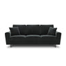 Kyoto 3-Sitzer Sofa mit Schlaffunktion und Stauraum, aus Samt in Dunkelgrau (Riviera 95), 235x100x88 cm von Cosmopolitan Design – Bild 3