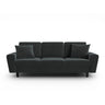 Kyoto 3-Sitzer Sofa mit Schlaffunktion und Stauraum, aus Samt in Dunkelgrau (Riviera 95), 235x100x88 cm von Cosmopolitan Design – Bild 1