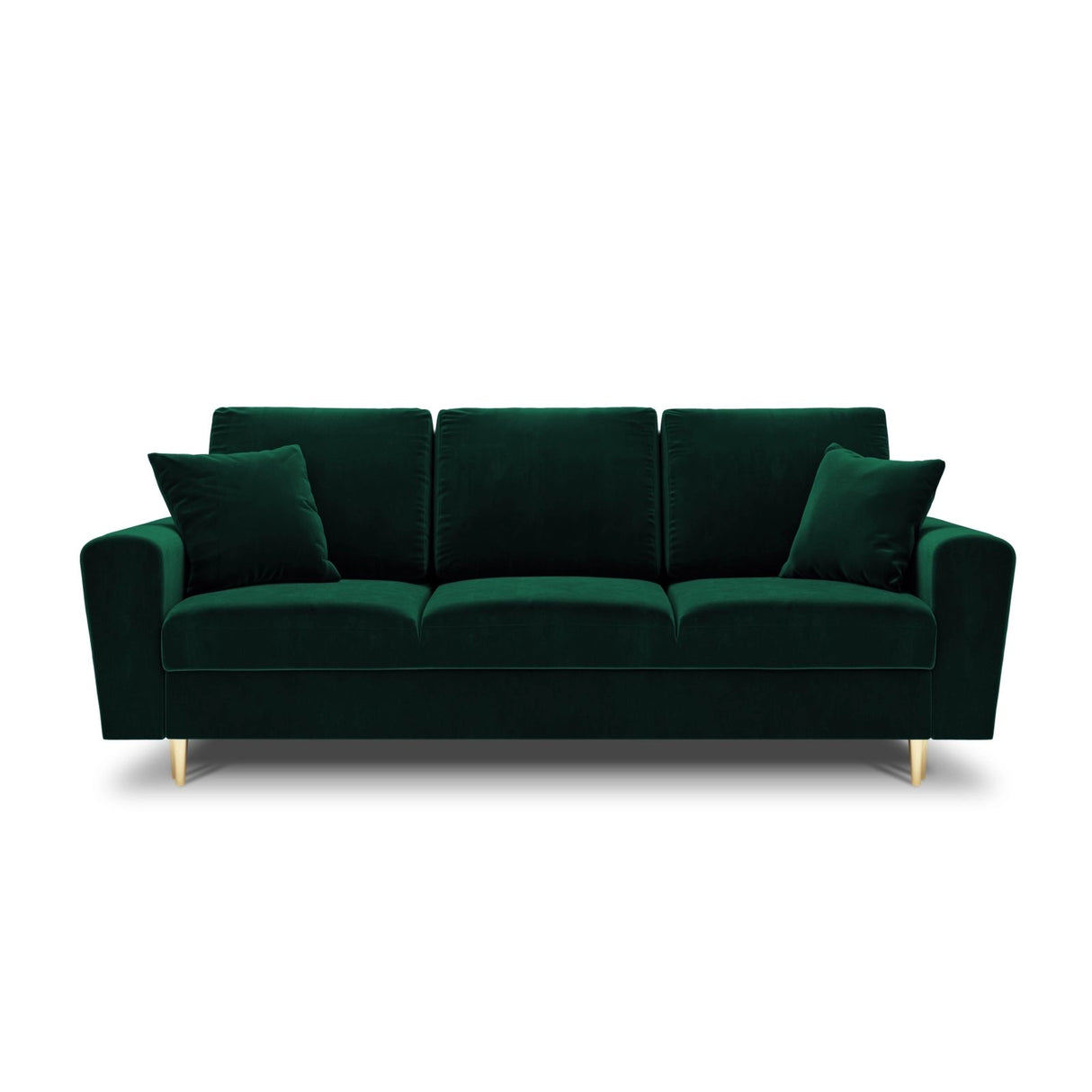 Kyoto 3-Sitzer Sofa mit Schlaffunktion und Stauraum, aus Samt in Flaschengrün (Riviera 38), 235x100x88 cm von Cosmopolitan Design – Bild 3