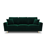 Kyoto 3-Sitzer Sofa mit Schlaffunktion und Stauraum, aus Samt in Flaschengrün (Riviera 38), 235x100x88 cm von Cosmopolitan Design – Bild 3