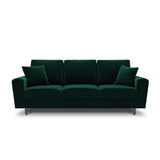 Kyoto 3-Sitzer Sofa mit Schlaffunktion und Stauraum, aus Samt in Flaschengrün (Riviera 38), 235x100x88 cm von Cosmopolitan Design – Bild 3