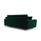 Kyoto 3-Sitzer Sofa mit Schlaffunktion und Stauraum, aus Samt in Flaschengrün (Riviera 38), 235x100x88 cm von Cosmopolitan Design – Bild 4
