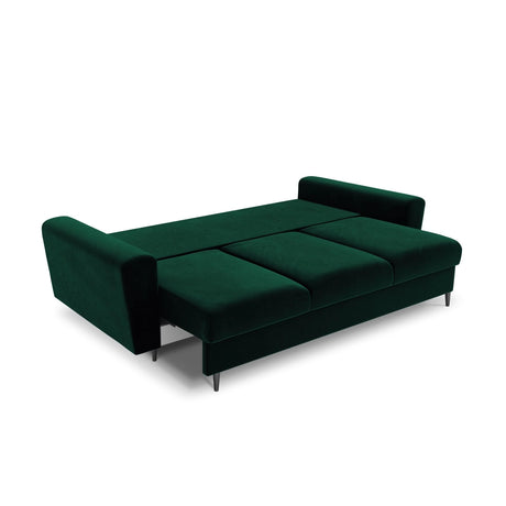 Kyoto 3-Sitzer Sofa mit Schlaffunktion und Stauraum, aus Samt in Flaschengrün (Riviera 38), 235x100x88 cm von Cosmopolitan Design – Bild 5