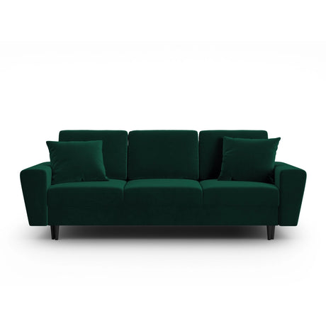 Kyoto 3-Sitzer Sofa mit Schlaffunktion und Stauraum, aus Samt in Flaschengrün (Riviera 38), 235x100x88 cm von Cosmopolitan Design – Bild 1