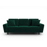 Kyoto 3-Sitzer Sofa mit Schlaffunktion und Stauraum, aus Samt in Flaschengrün (Riviera 38), 235x100x88 cm von Cosmopolitan Design – Bild 1