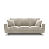 Kyoto 3-Sitzer Sofa mit Schlaffunktion und Stauraum, aus Samt in Hellbeige (Riviera 21), 235x100x88 cm von Cosmopolitan Design – Bild 3