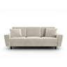 Kyoto 3-Sitzer Sofa mit Schlaffunktion und Stauraum, aus Samt in Hellbeige (Riviera 21), 235x100x88 cm von Cosmopolitan Design – Bild 1