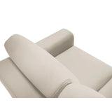 Kyoto 3-Sitzer Sofa mit Schlaffunktion und Stauraum, aus Samt in Hellbeige (Riviera 21), 235x100x88 cm von Cosmopolitan Design – Bild 6