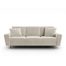 Kyoto 3-Sitzer Sofa mit Schlaffunktion und Stauraum, aus Samt in Hellbeige (Riviera 21), 235x100x88 cm von Cosmopolitan Design – Bild 1