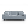 Kyoto 3-Sitzer Sofa mit Schlaffunktion und Stauraum, aus Samt in Hellblau (Riviera 80), 235x100x88 cm von Cosmopolitan Design – Bild 1