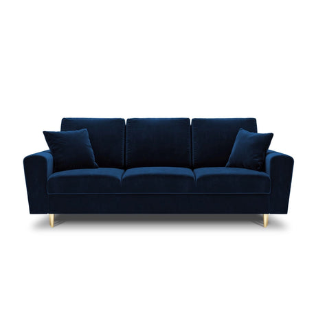 Kyoto 3-Sitzer Sofa mit Schlaffunktion und Stauraum, aus Samt in Königsblau (Riviera 81), 235x100x88 cm von Cosmopolitan Design – Bild 3