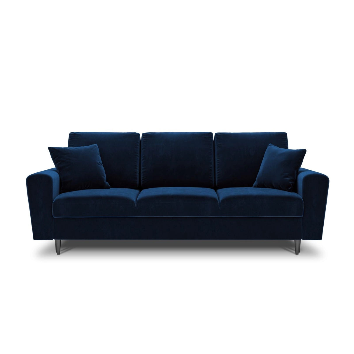 Kyoto 3-Sitzer Sofa mit Schlaffunktion und Stauraum, aus Samt in Königsblau (Riviera 81), 235x100x88 cm von Cosmopolitan Design – Bild 3