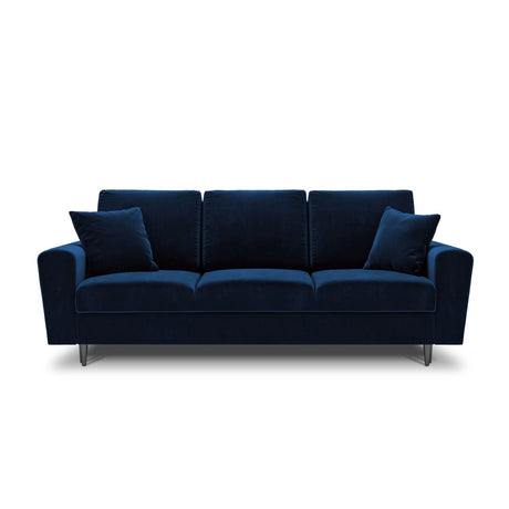 Kyoto 3-Sitzer Sofa mit Schlaffunktion und Stauraum, aus Samt in Königsblau (Riviera 81), 235x100x88 cm von Cosmopolitan Design – Bild 3