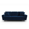 Kyoto 3-Sitzer Sofa mit Schlaffunktion und Stauraum, aus Samt in Königsblau (Riviera 81), 235x100x88 cm von Cosmopolitan Design – Bild 1