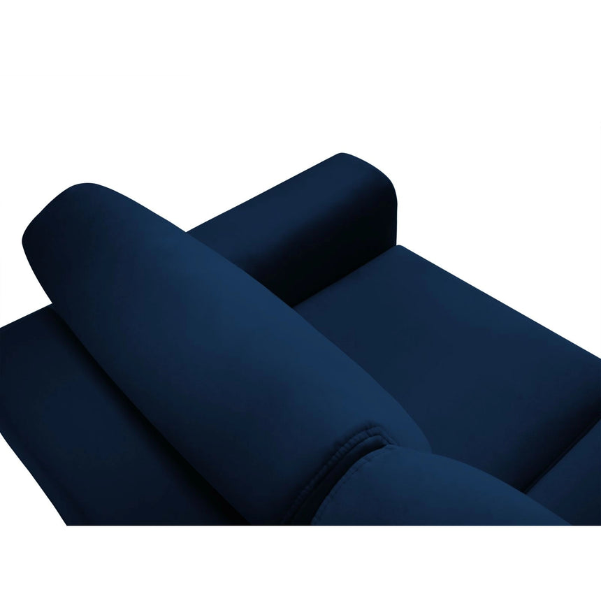 Kyoto 3-Sitzer Sofa mit Schlaffunktion und Stauraum, aus Samt in Königsblau (Riviera 81), 235x100x88 cm von Cosmopolitan Design – Bild 6