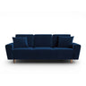 Kyoto 3-Sitzer Sofa mit Schlaffunktion und Stauraum, aus Samt in Königsblau (Riviera 81), 235x100x88 cm von Cosmopolitan Design – Bild 1