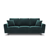 Kyoto 3-Sitzer Sofa mit Schlaffunktion und Stauraum, aus Samt in Petrol (Riviera 87), 235x100x88 cm von Cosmopolitan Design – Bild 3