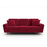Kyoto 3-Sitzer Sofa mit Schlaffunktion und Stauraum, aus Samt in Rot (Riviera 61), 235x100x88 cm von Cosmopolitan Design – Bild 1