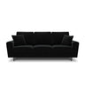 Kyoto 3-Sitzer Sofa mit Schlaffunktion und Stauraum, aus Samt in Schwarz (Riviera 100), 235x100x88 cm von Cosmopolitan Design – Bild 3