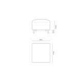 Kyoto Pouf aus Samt, 70x70x45 cm von Cosmopolitan Design – Bild 2