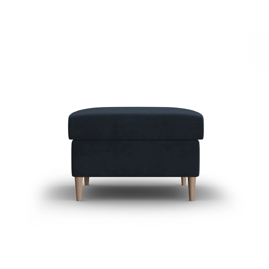Kyoto Pouf aus Samt in Dunkelblau (Riviera 79), 70x70x45 cm von Cosmopolitan Design – Bild 1