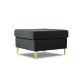 Kyoto Pouf aus Samt in Dunkelgrau (Riviera 95), 70x70x45 cm von Cosmopolitan Design – Bild 1