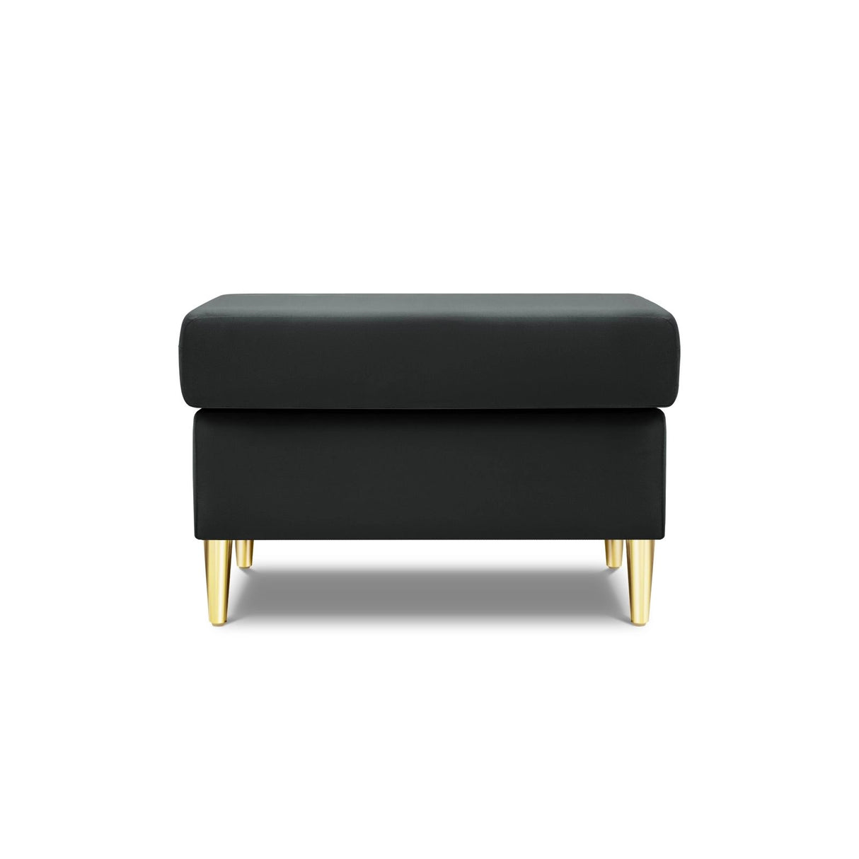 Kyoto Pouf aus Samt in Dunkelgrau (Riviera 95), 70x70x45 cm von Cosmopolitan Design – Bild 3