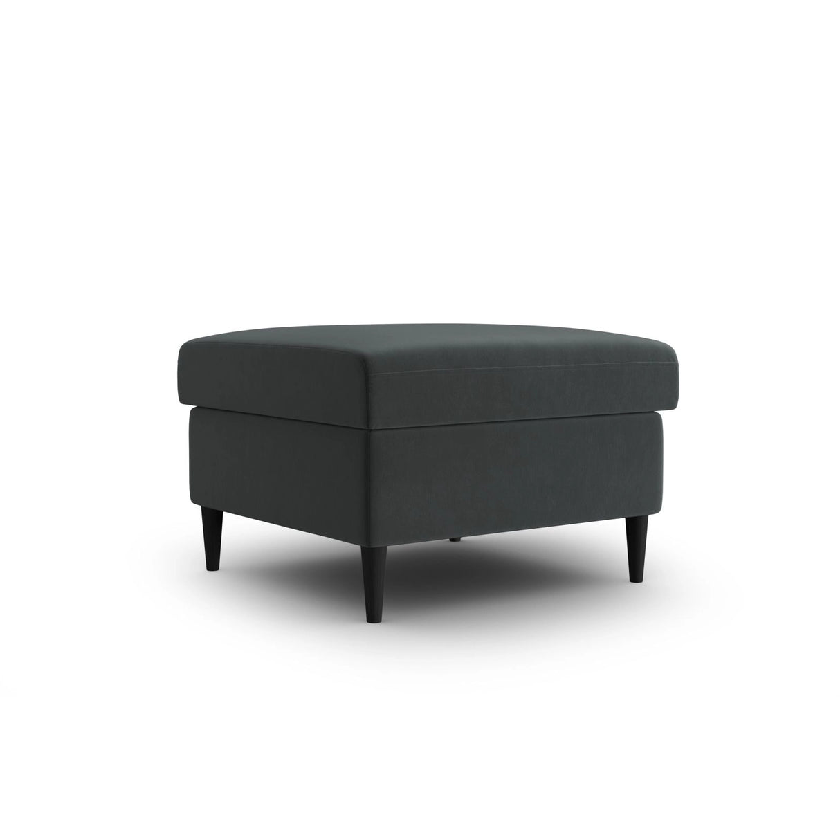 Kyoto Pouf aus Samt in Dunkelgrau (Riviera 95), 70x70x45 cm von Cosmopolitan Design – Bild 3