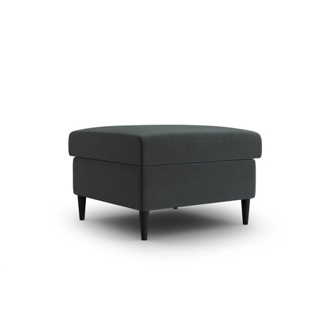 Kyoto Pouf aus Samt in Dunkelgrau (Riviera 95), 70x70x45 cm von Cosmopolitan Design – Bild 3