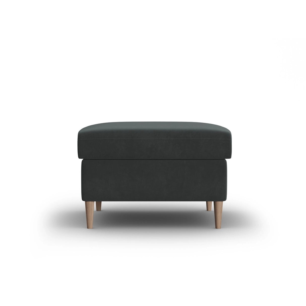 Kyoto Pouf aus Samt in Dunkelgrau (Riviera 95), 70x70x45 cm von Cosmopolitan Design – Bild 1