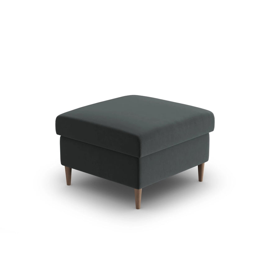 Kyoto Pouf aus Samt in Dunkelgrau (Riviera 95), 70x70x45 cm von Cosmopolitan Design – Bild 4