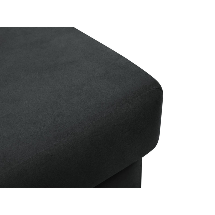 Kyoto Pouf aus Samt in Dunkelgrau (Riviera 95), 70x70x45 cm von Cosmopolitan Design – Bild 5
