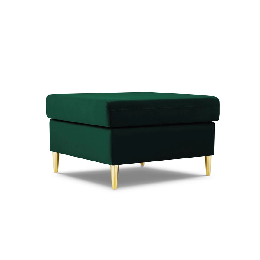 Kyoto Pouf aus Samt in Flaschengrün (Riviera 38), 70x70x45 cm von Cosmopolitan Design – Bild 1