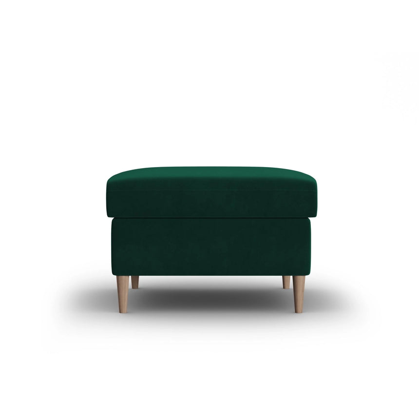 Kyoto Pouf aus Samt in Flaschengrün (Riviera 38), 70x70x45 cm von Cosmopolitan Design – Bild 1