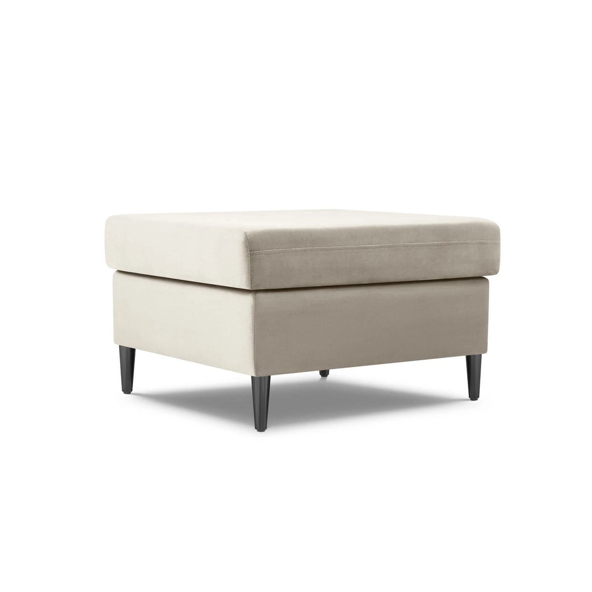 Kyoto Pouf aus Samt in Hellbeige (Riviera 21), 70x70x45 cm von Cosmopolitan Design – Bild 1