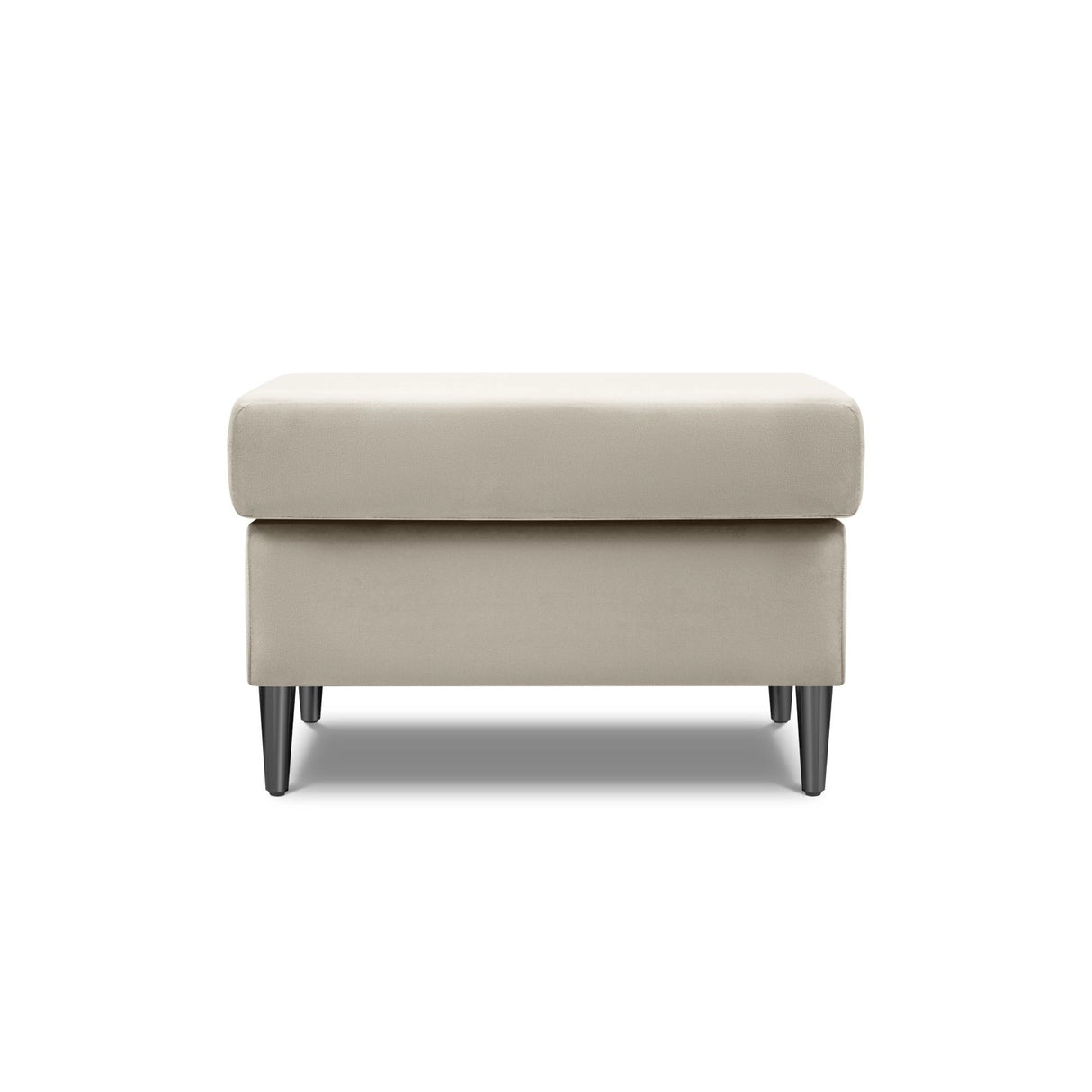 Kyoto Pouf aus Samt in Hellbeige (Riviera 21), 70x70x45 cm von Cosmopolitan Design – Bild 3