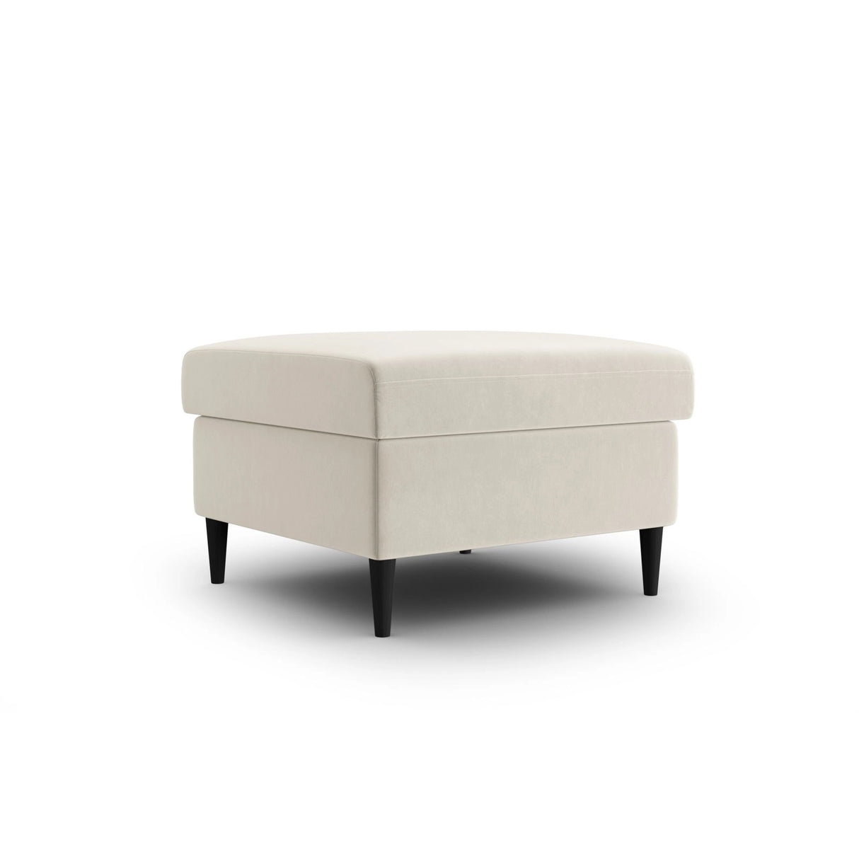 Kyoto Pouf aus Samt in Hellbeige (Riviera 21), 70x70x45 cm von Cosmopolitan Design – Bild 3