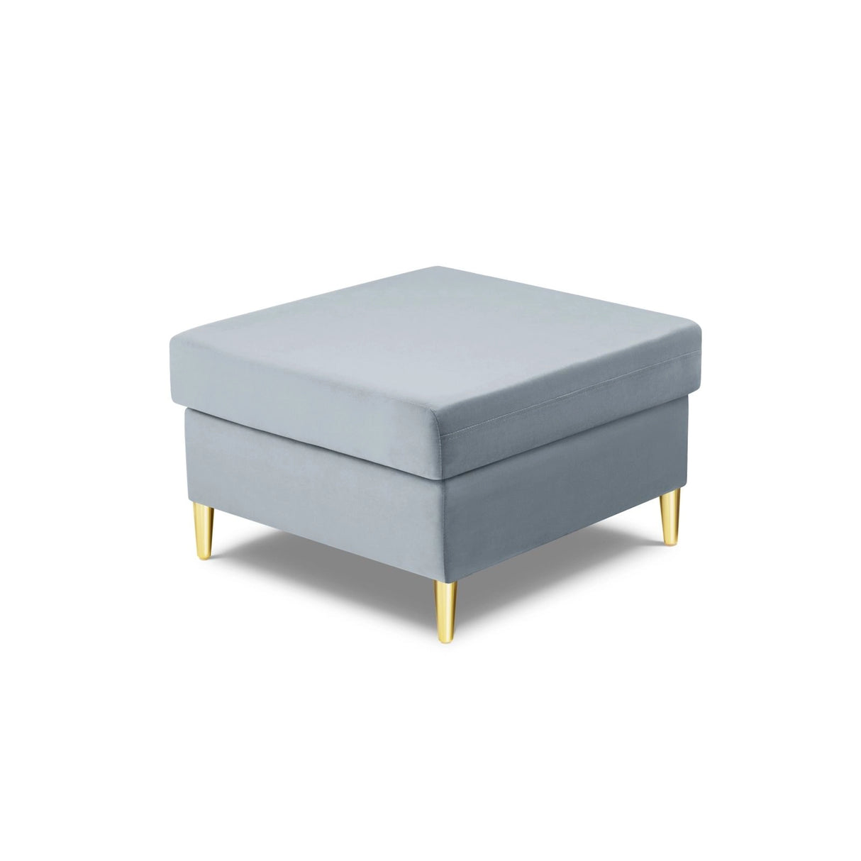 Kyoto Pouf aus Samt in Hellblau (Riviera 80), 70x70x45 cm von Cosmopolitan Design – Bild 4