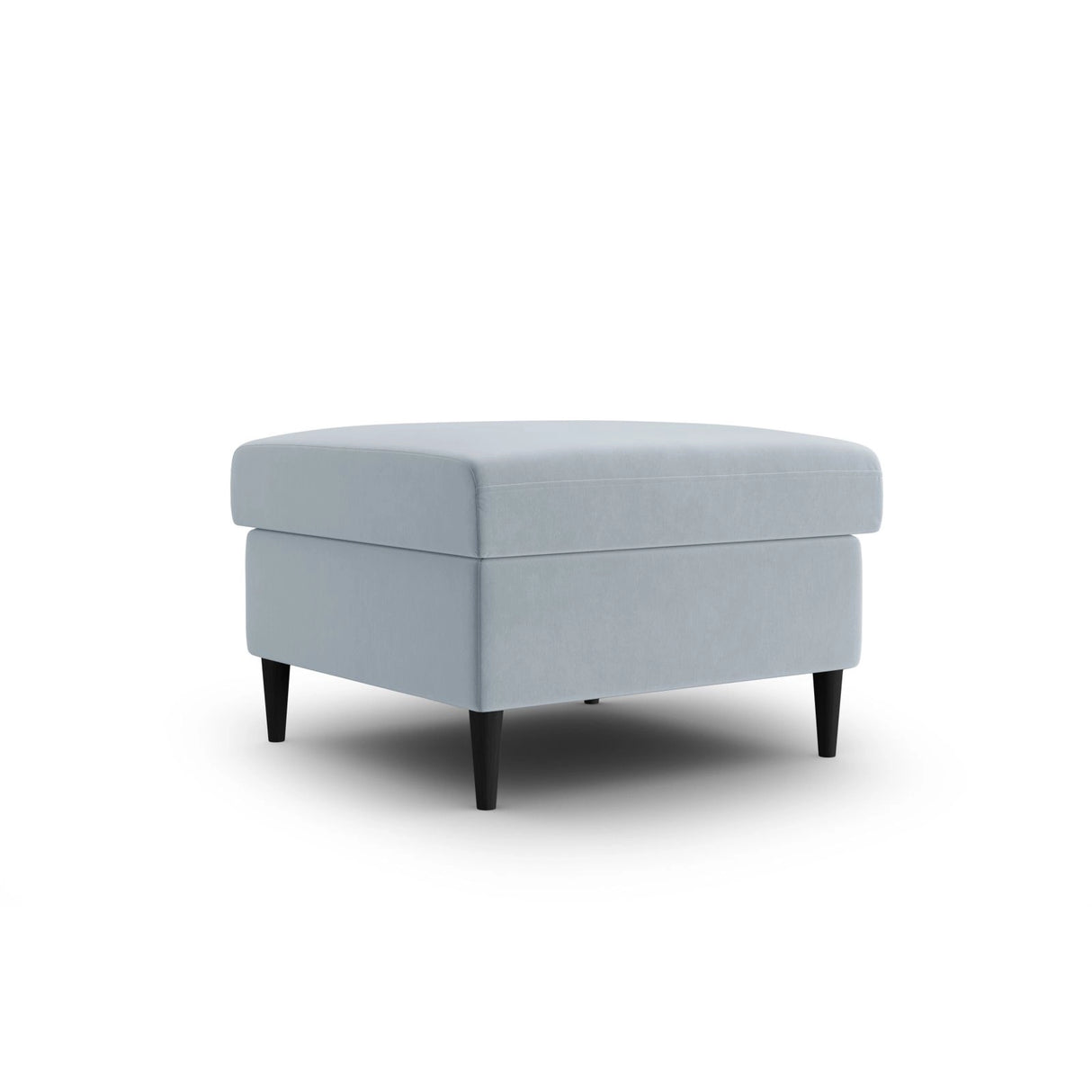 Kyoto Pouf aus Samt in Hellblau (Riviera 80), 70x70x45 cm von Cosmopolitan Design – Bild 3