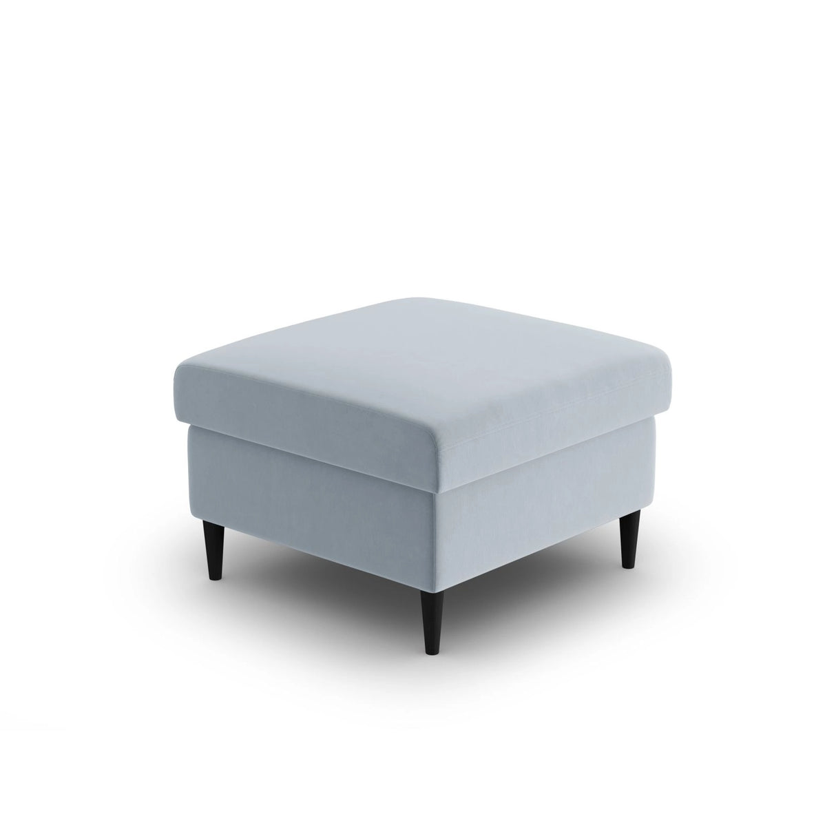 Kyoto Pouf aus Samt in Hellblau (Riviera 80), 70x70x45 cm von Cosmopolitan Design – Bild 4