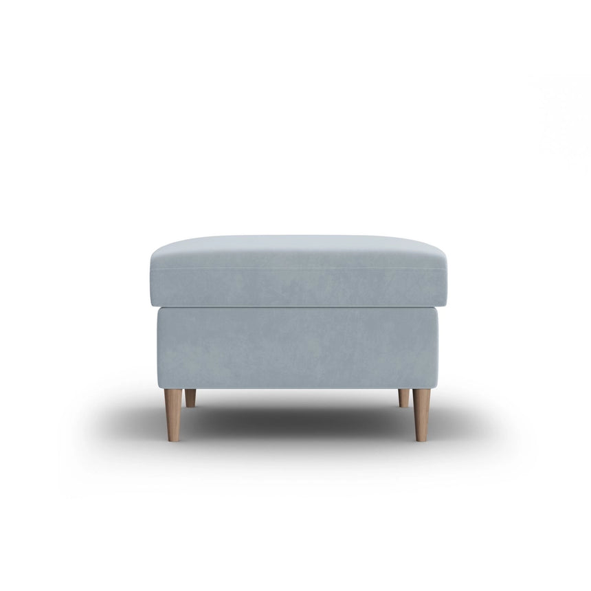 Kyoto Pouf aus Samt in Hellblau (Riviera 80), 70x70x45 cm von Cosmopolitan Design – Bild 1